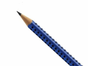Lápis Preto Faber Castell Grip Azul Escuro