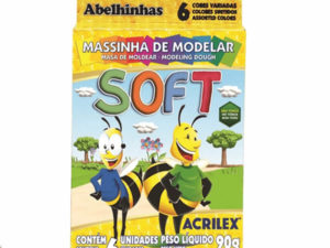 Massinha de Modelar Acrilex Soft 6 Cores 90g