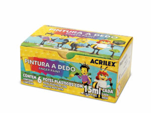 Pintura a Dedo Acrilex 6 Cores